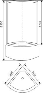 Душевая кабина ARCUS AS-111-9 90x90